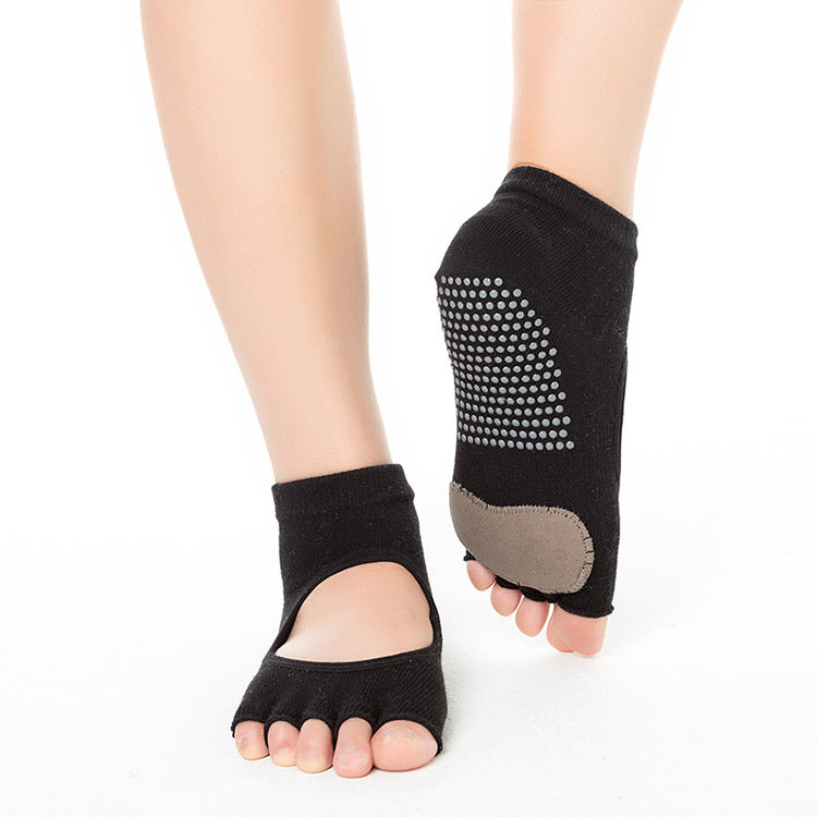 Open Toe Yoga Pilates Grip Five-Toe Socks