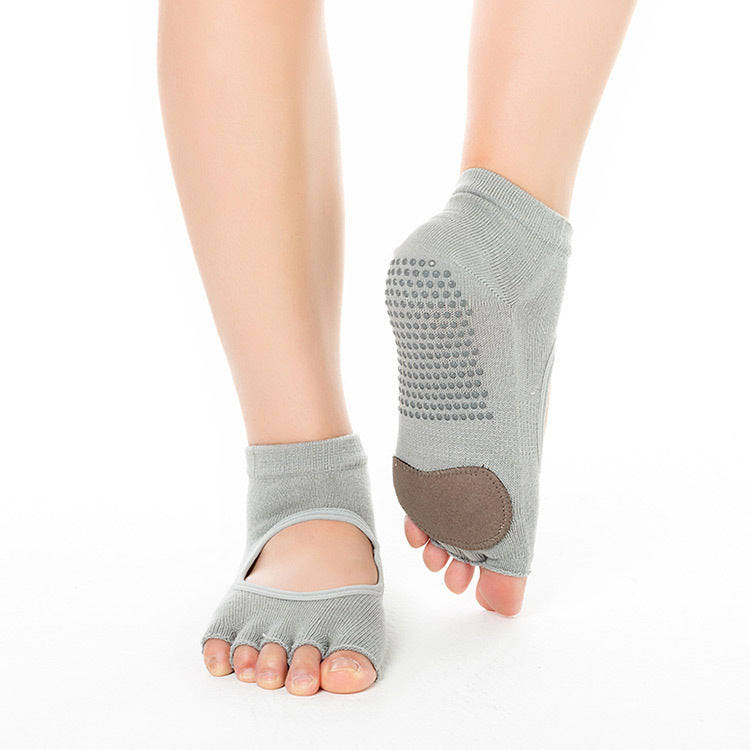 Open Toe Yoga Pilates Grip Five-Toe Socks