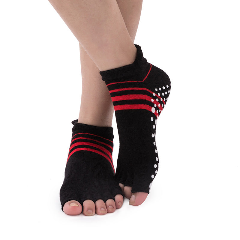 Open Toe Yoga Pilates Grip Five-Toe Socks