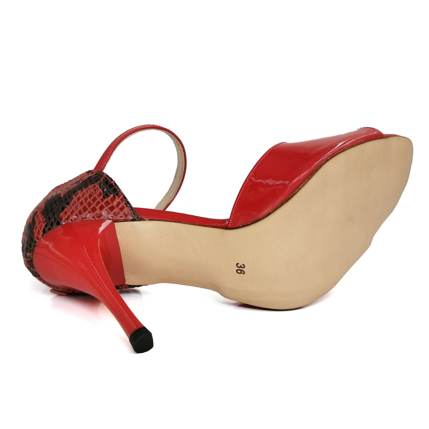 SHJ Women's Red Real Leather 7cm/9cm Heels Dance Shoes Tango Shoes
