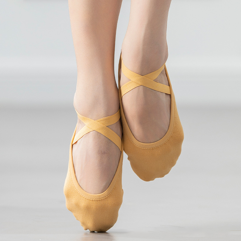 WY Women's Split-Sole Stretch Canvas Ballet Shoe