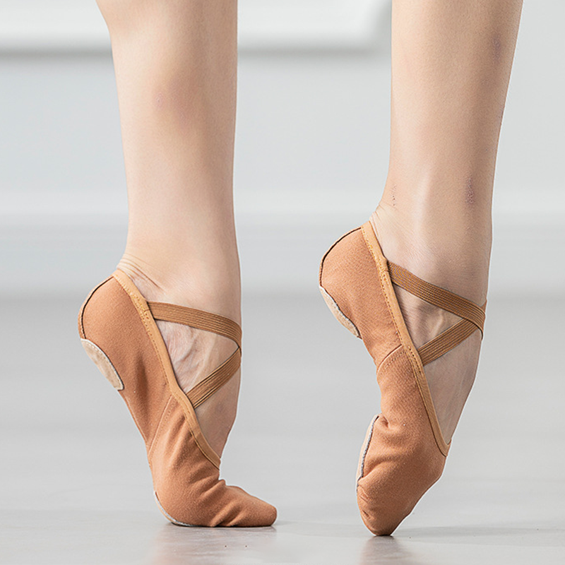 WY Women's Spandex Split-Sole Ballet Shoes