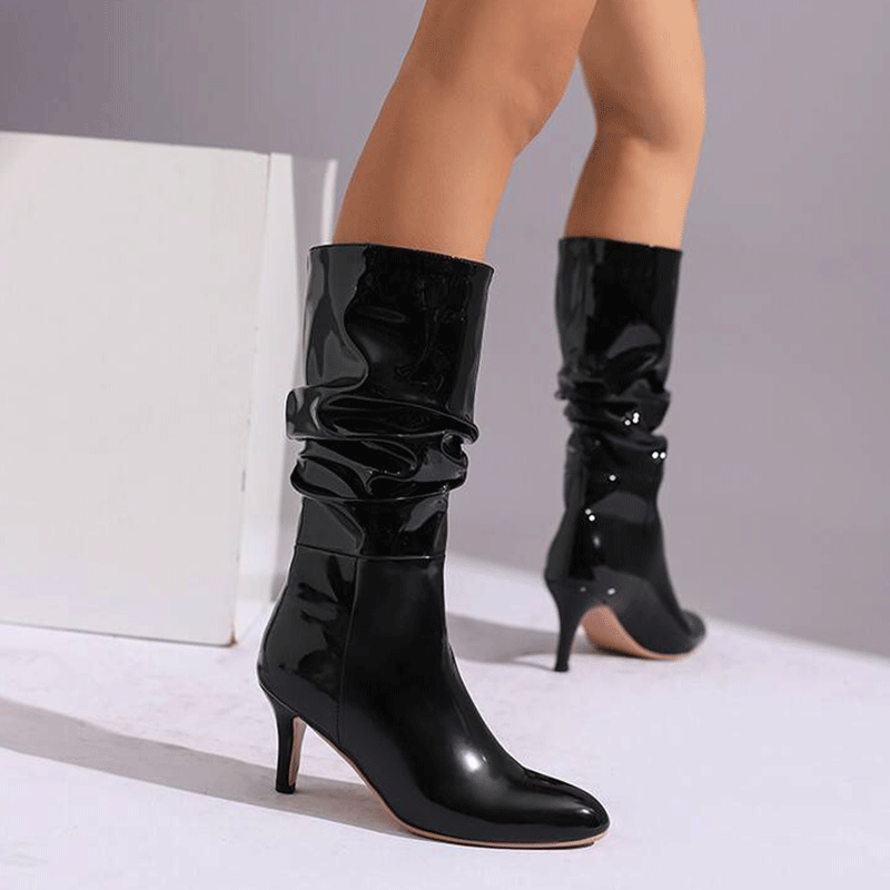 AJ Women's 7.5cm Slim High Heel Salsa Jazz Dance Shoes Heels Dance Boots