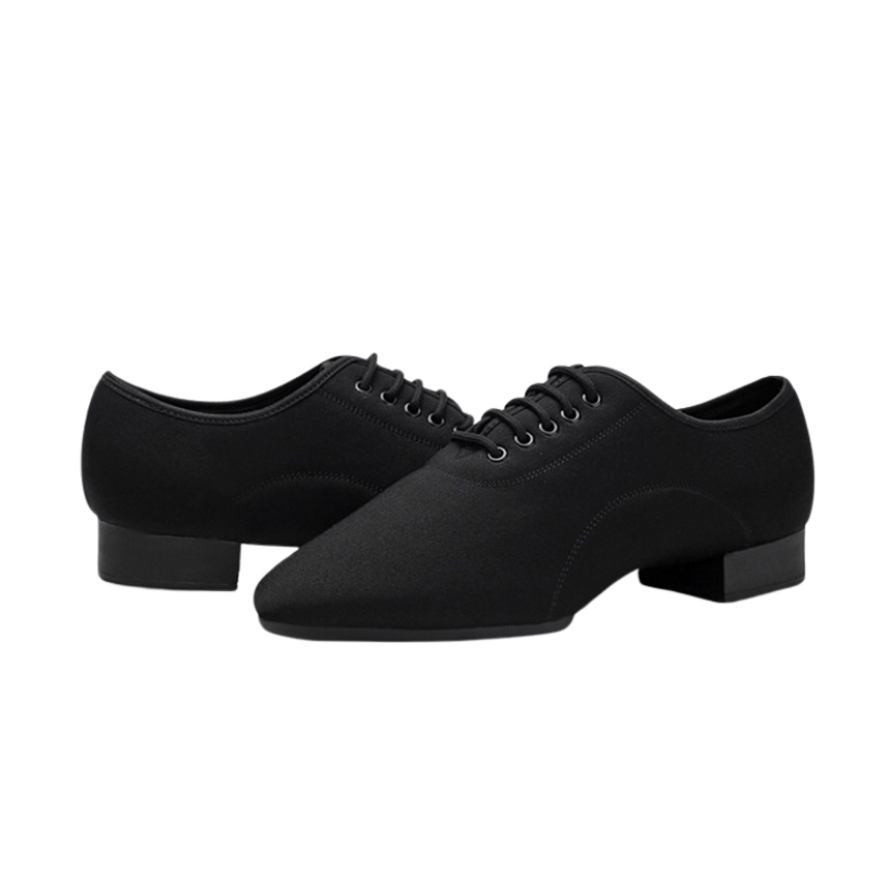 Men's 2.5cm/5cm Black Oxford Cloth Ballroom Dance Shoes