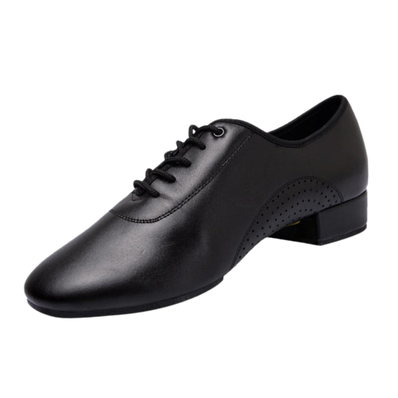 Men's 2.5cm Black Leatherette Heels Ballroom Dance Shoes