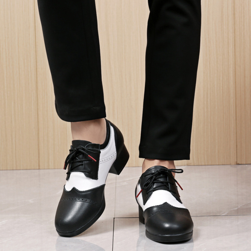 Men's 4cm Leatherette Heels Ballroom Dance Shoes