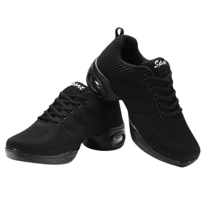 Women's Mesh Jazz Shoes Lace-up Dance Sneakers