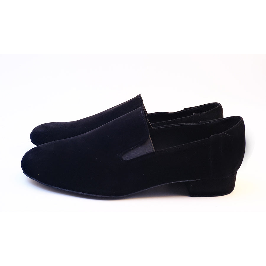 Men's 2cm Black Leatherette Heels Ballroom Dance Shoes