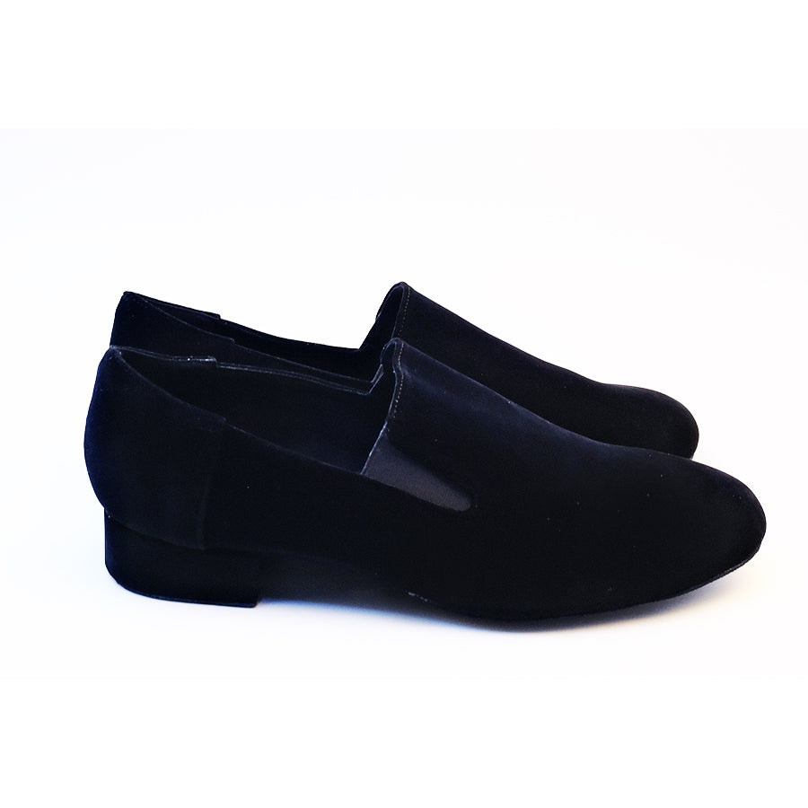 Men's 2cm Black Leatherette Heels Ballroom Dance Shoes