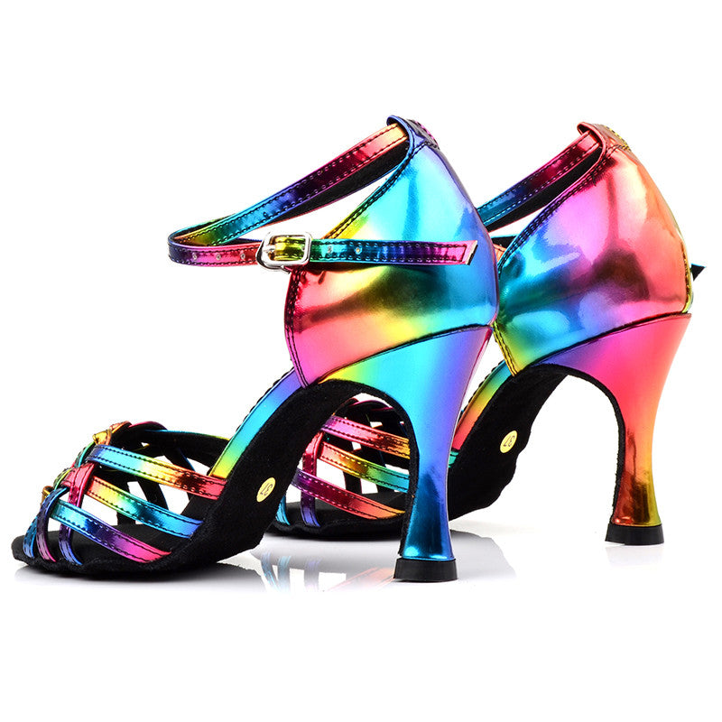 DS Women's PU Customized Heel Latin Shoes Salsa Shoes Ballroom Dance Shoes