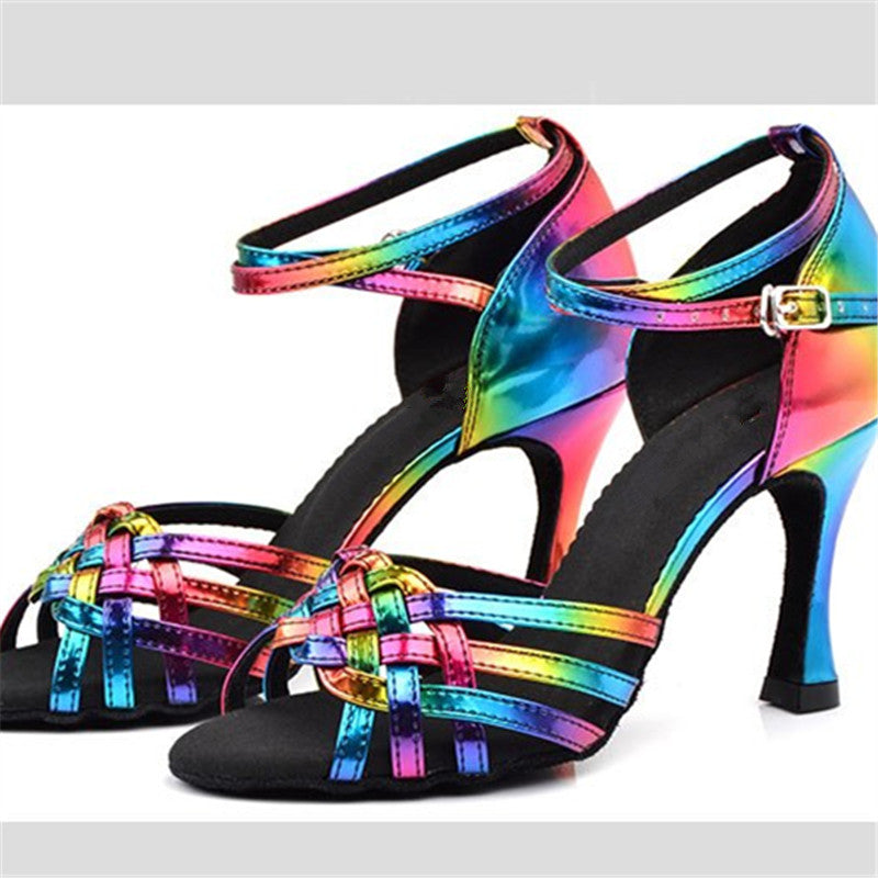 DS Women's PU Customized Heel Latin Shoes Salsa Shoes Ballroom Dance Shoes