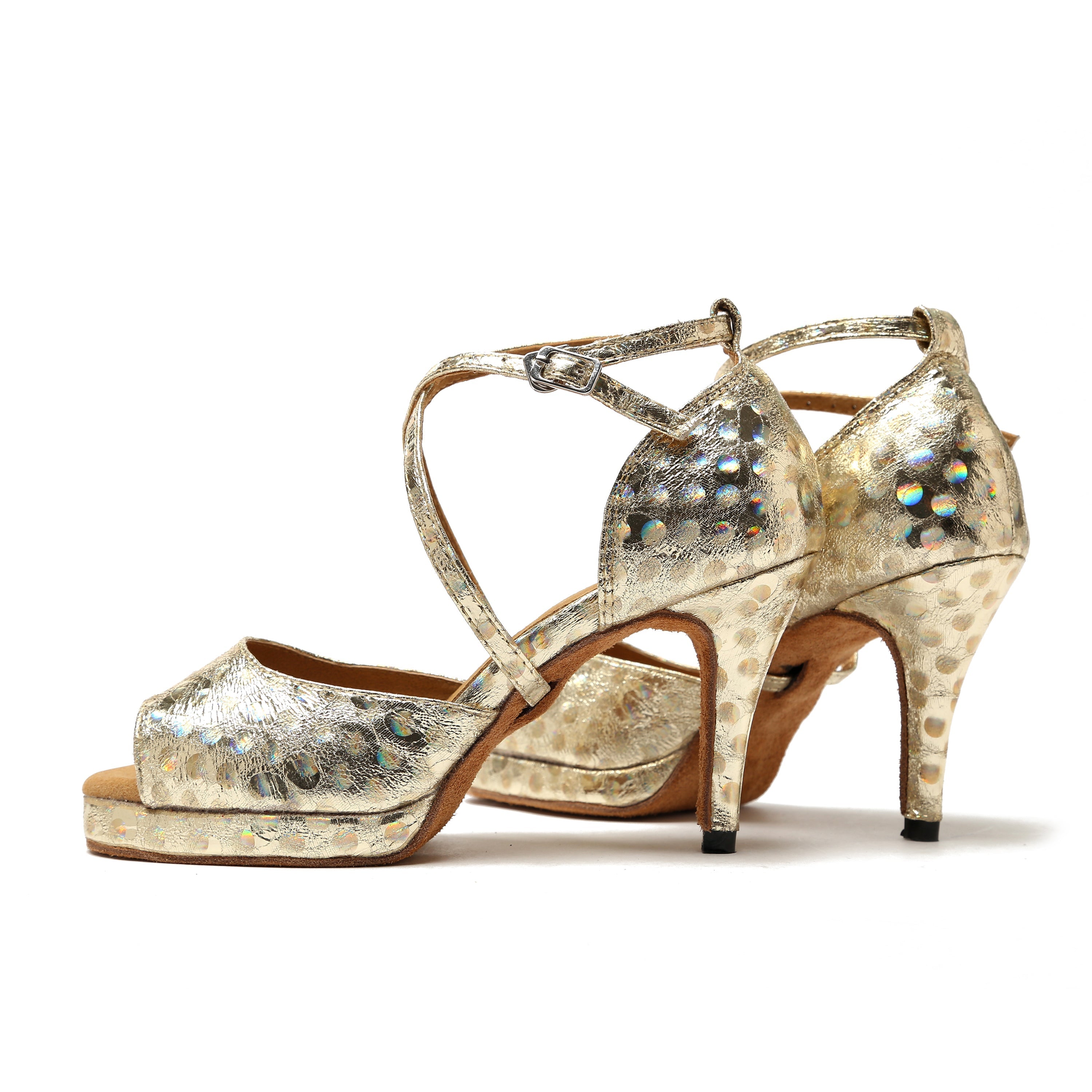 Women's Sparking Glitter Customized Heel Latin Shoes/Salsa Shoes/Ballroom Dance Shoes