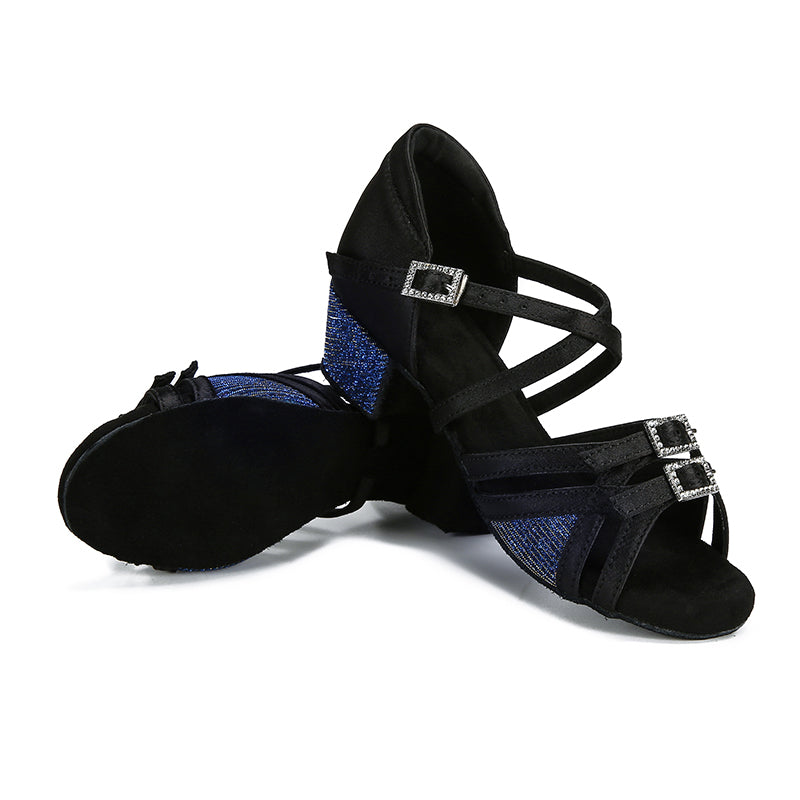 Kid's Satin 3.5cm Heel Ballroom Dance Shoes Latin DanceShoes