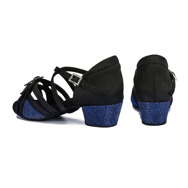 Kid's Satin 3.5cm Heel Ballroom Dance Shoes Latin DanceShoes