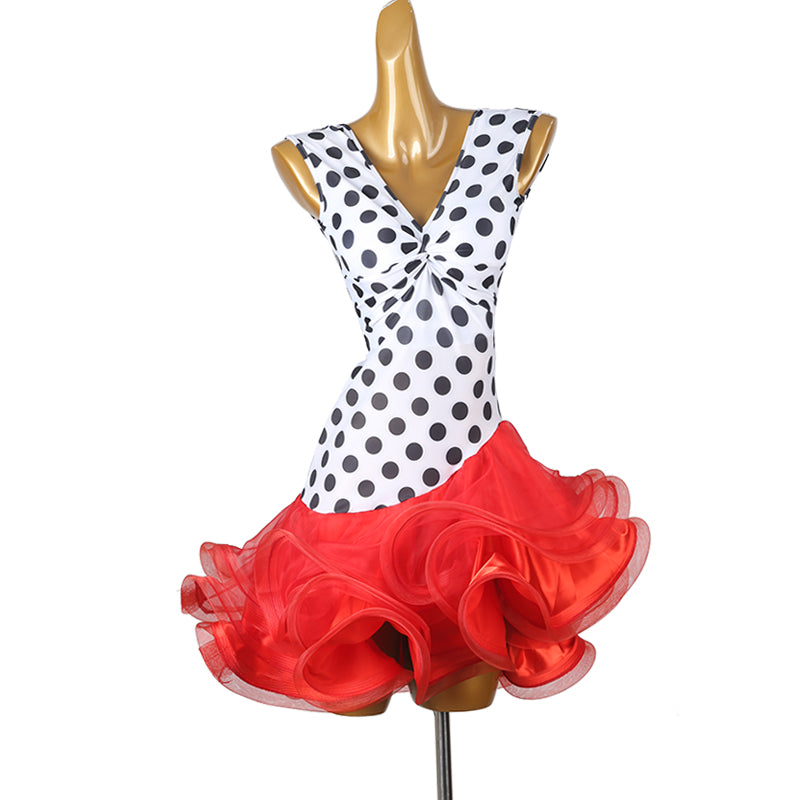 YZY Customisable-Women's Polka Dot DanceWear Dance Dress Performance Wear