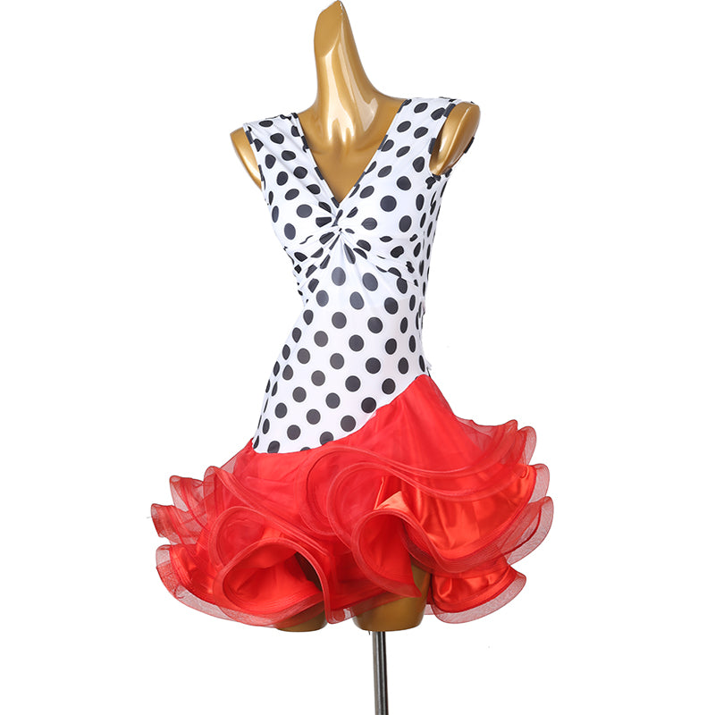 YZY Customisable-Women's Polka Dot DanceWear Dance Dress Performance Wear