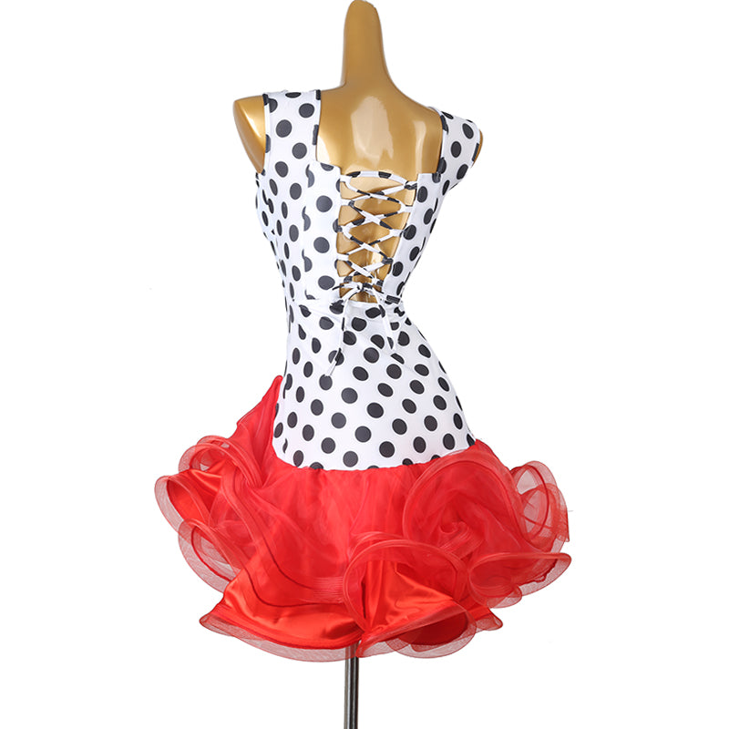 YZY Customisable-Women's Polka Dot DanceWear Dance Dress Performance Wear