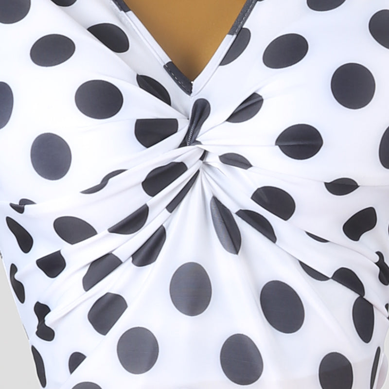 YZY Customisable-Women's Polka Dot DanceWear Dance Dress Performance Wear