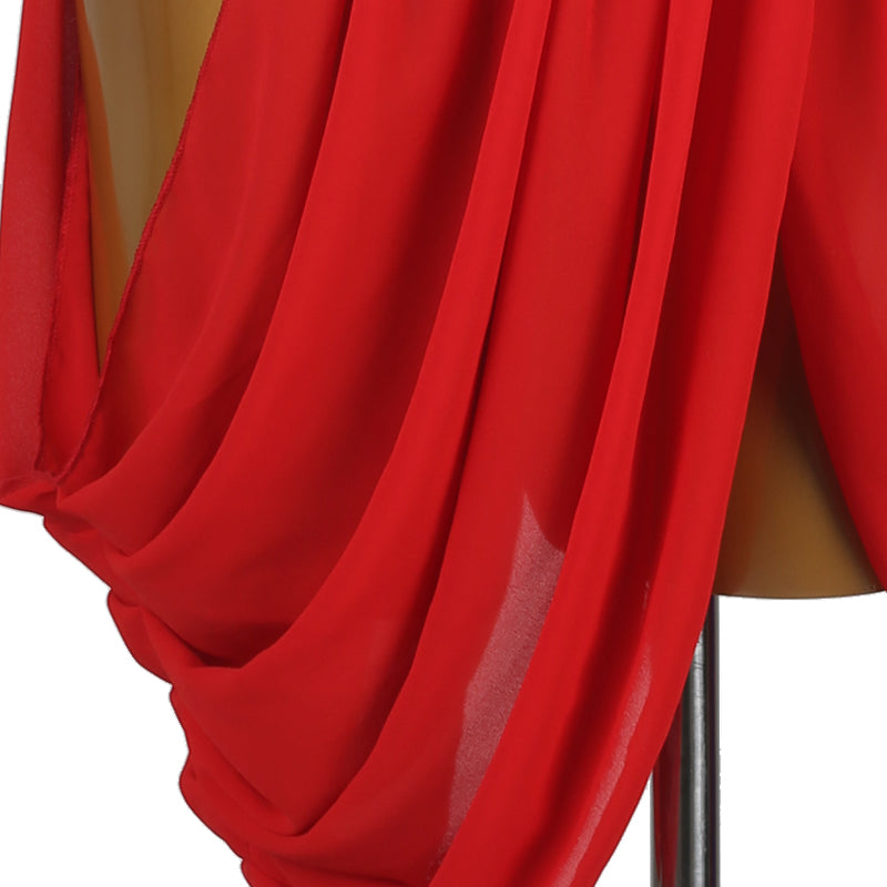YZY Customisable-Women's Red Tassel DanceWear Dance Dress Performance Wear