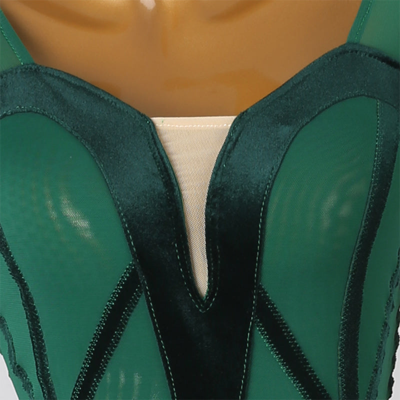 Customisable-Women's Green Tassel Dance Wear Dance Dress Performance Wear
