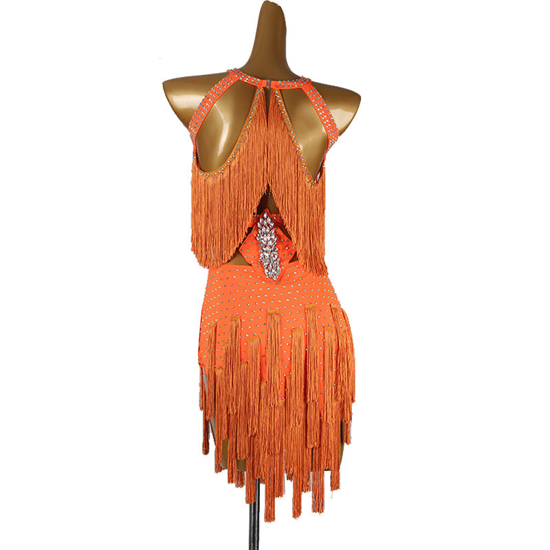 YZY Customisable-Women's Tassel DanceWear Dance Dress Performance Wear