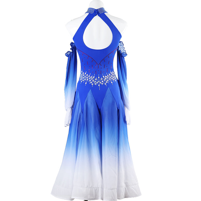 Customisable-Women's Off Shoulder Modern Dance Performance Dress Ballroom Dance Dress