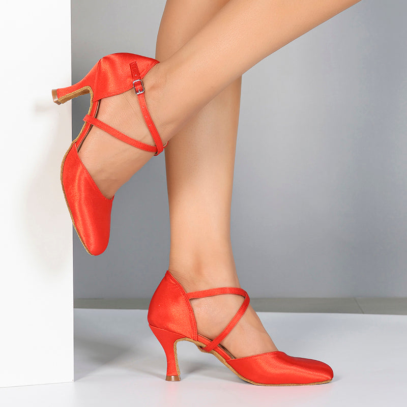 Women's Satin 4.5/7.5cm Heels Ballroom Dance Shoes Modern Dance Shoes