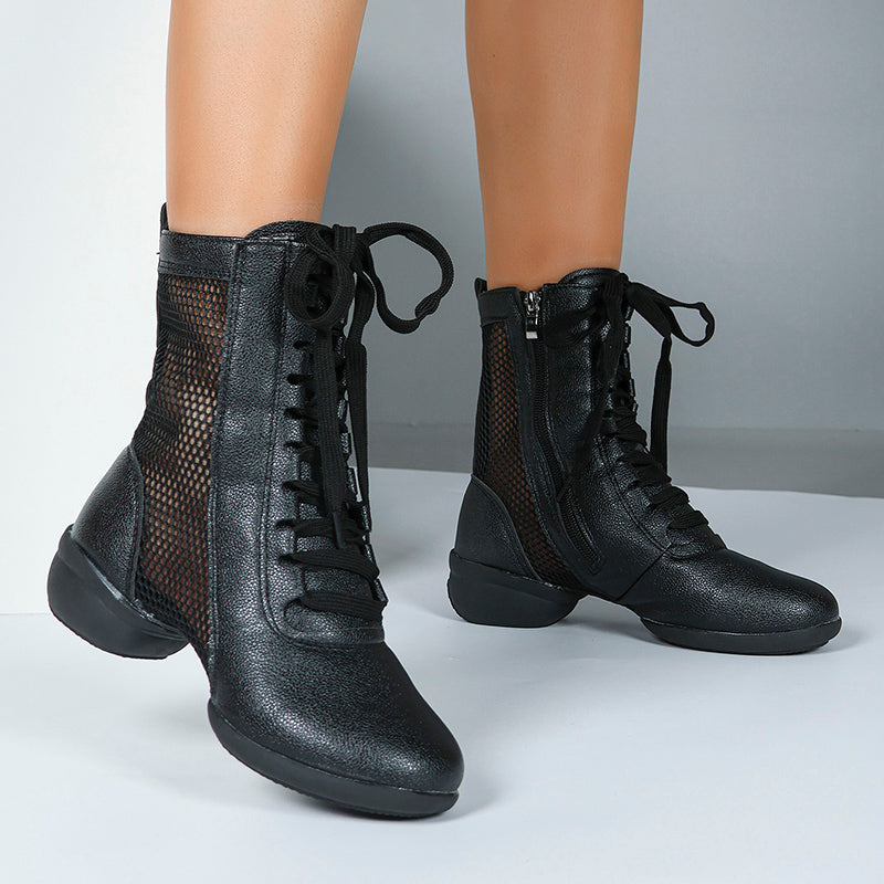 Women's Leatherette 4cm Heels With Lace-up Dance Shoes/Dance Boots/Jazz Boots