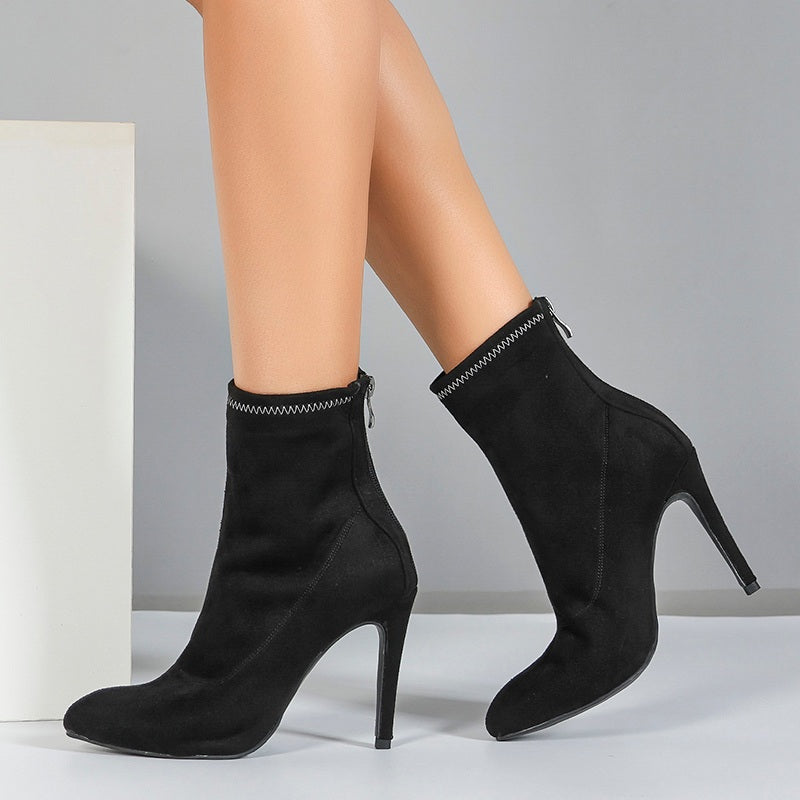 Women's Rubber Sole 11cm Slim High Heel Salsa Jazz Dance Shoes Heels Dance Boots