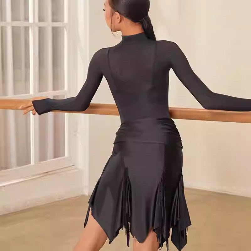 Z Girls Black Milk Silk Dance Skirt DanceWear Training Performance Skirts