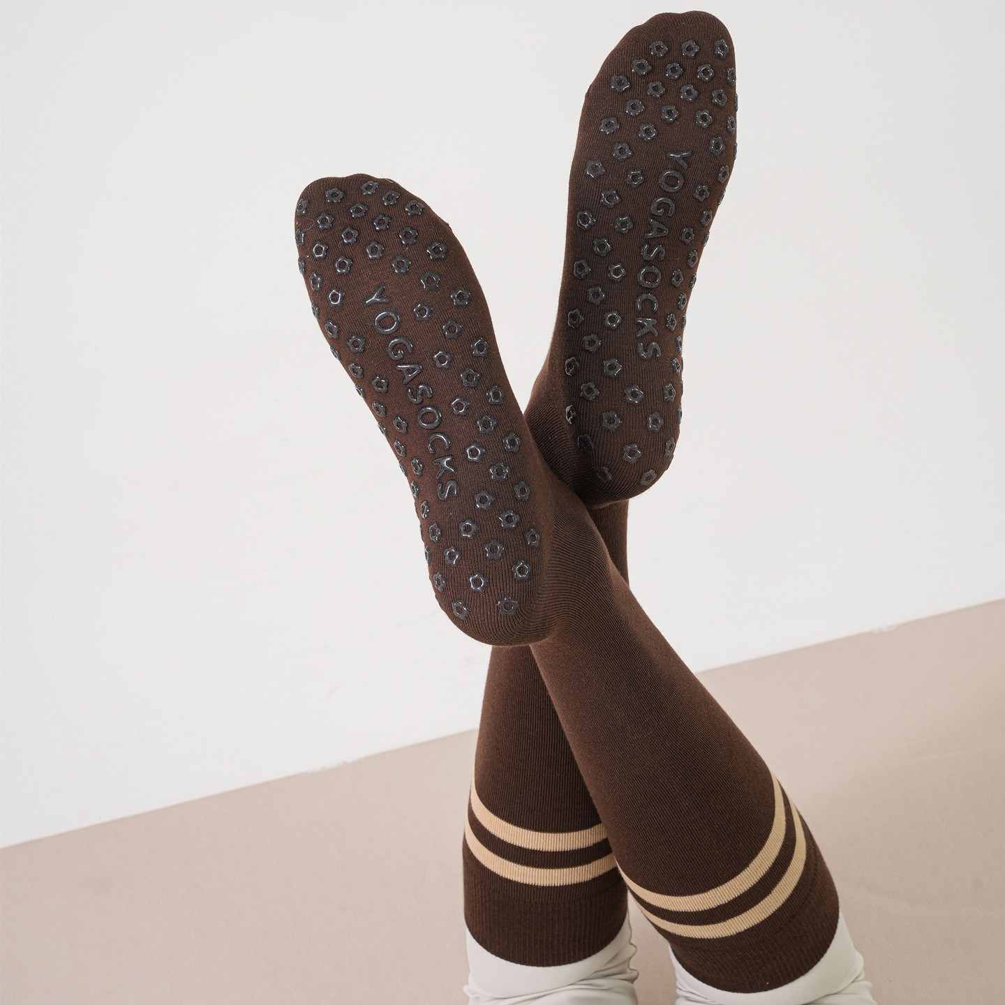 Yoga Pilates Knit Cotton Grip Long Socks