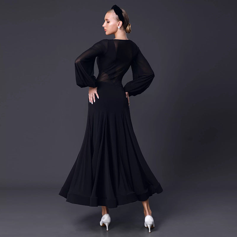 TID Customisable Women's Long Sleeve Dance Dresses Performance Competition Dancewear