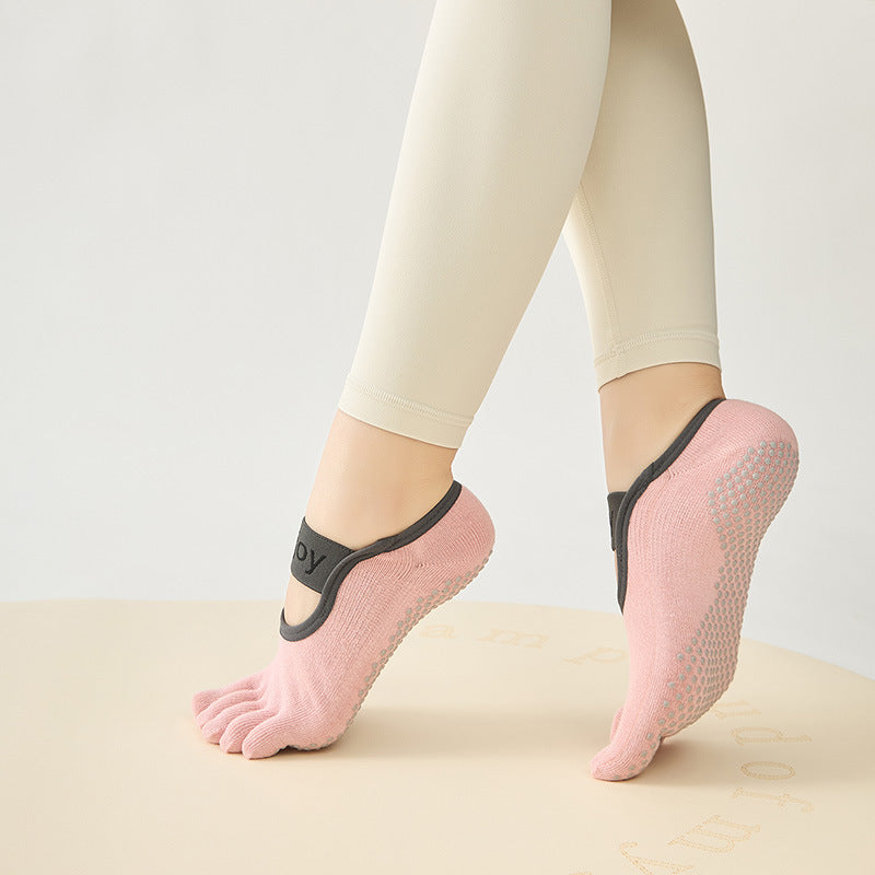 Full-Toe Yoga Pilates Grip Five-Toe Socks