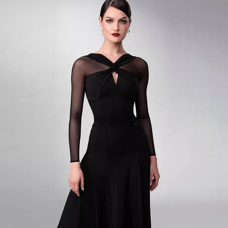 TID Customisable Women's Long Sleeve Dance Dresses Performance Competition Dancewear
