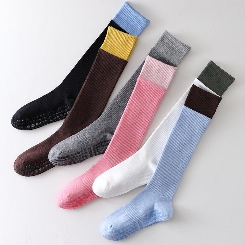 Yoga Pilates Knit Cotton Grip Long Socks