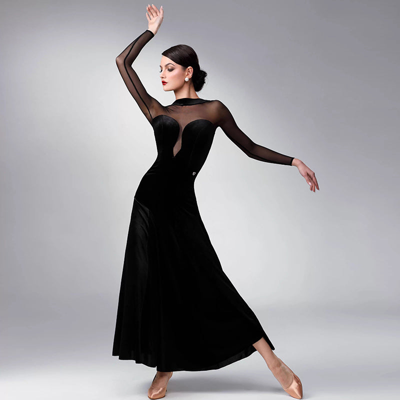 TID Customisable Women's Long Sleeve Dance Dresses Performance Competition Dancewear