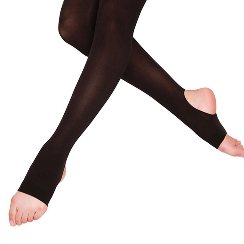 Adult Ultra Soft Self Knit Waistband Stirrup Tights