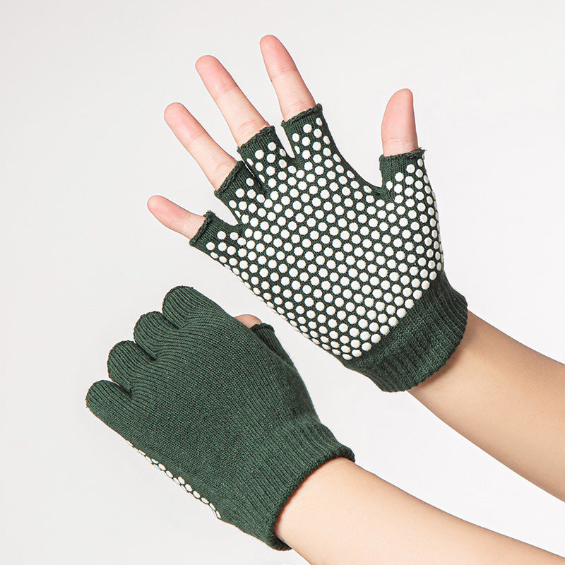 Fingerless Grip Yoga Pilates Gloves
