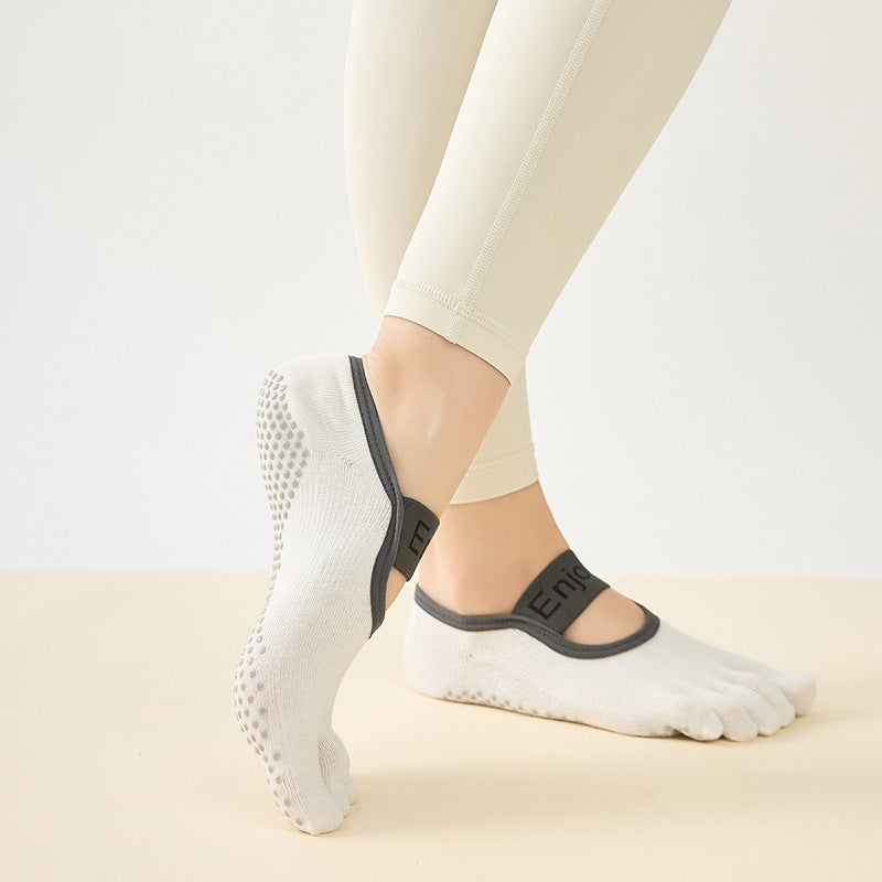Full-Toe Yoga Pilates Grip Five-Toe Socks