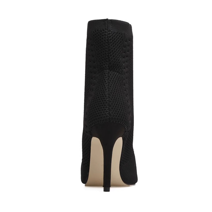 Women's 10cm Rubber Sole Slim High Heel Salsa Jazz Dance Shoes Heels Dance Boots