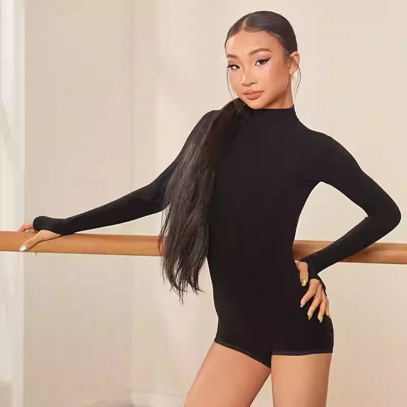 Z Girls Long Sleeve Latin Dance Tops Dance Wear Training Performance