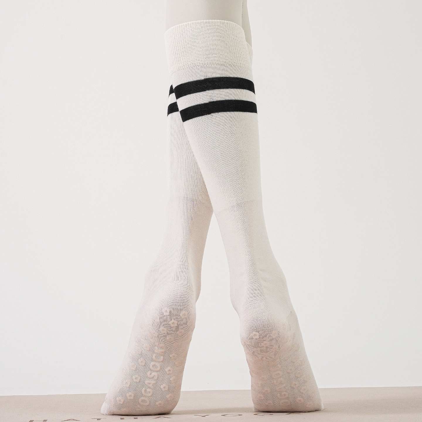 Yoga Pilates Knit Cotton Grip Long Socks