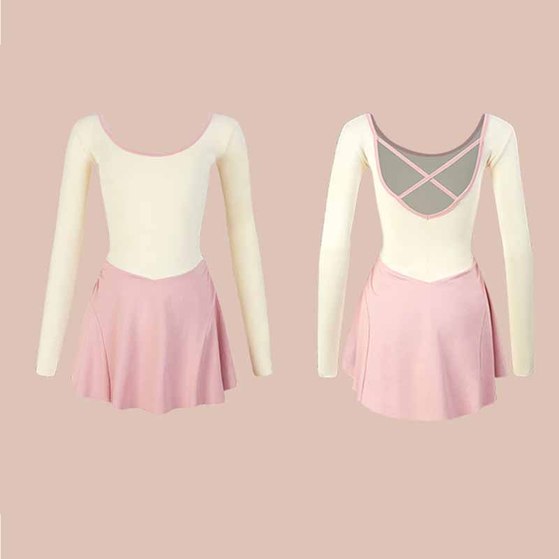 Z Girls Pink Long Sleeve Latin Dance Dresses Dance Wear