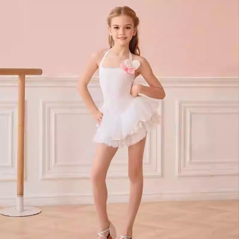 Z Girls Latin Dance Dress Training Performance Dance Wear(Without Flower)