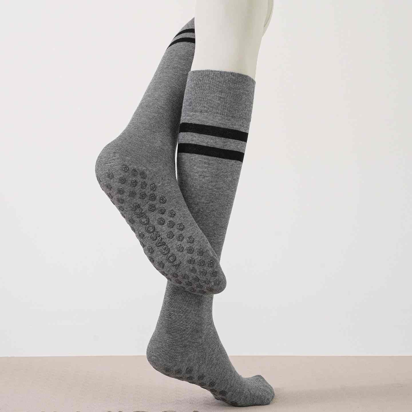 Yoga Pilates Knit Cotton Grip Long Socks