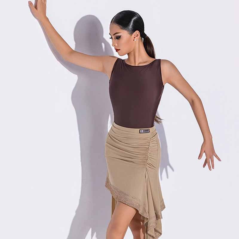 HC Women's Sleeveless Latin Dance Tops Dance Wear Training Performance Bodysuit