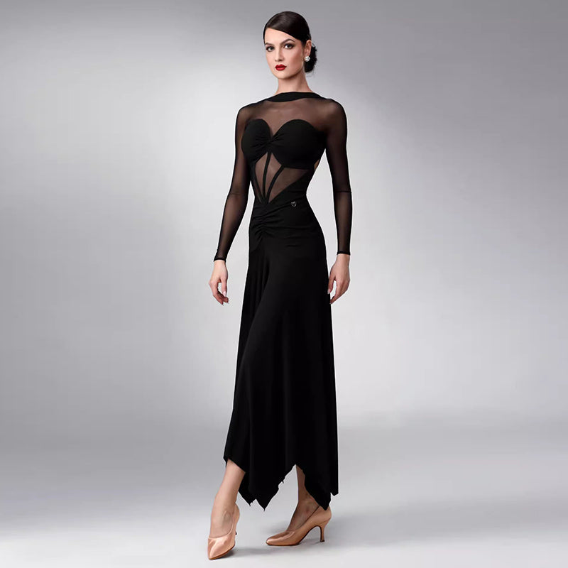 TID Customisable Women's Long Sleeve Dance Dresses Performance Competition Dancewear