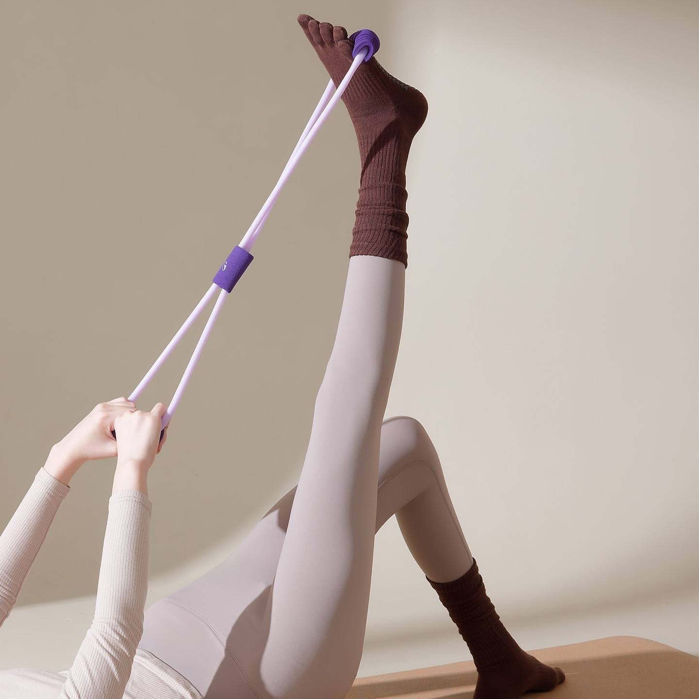 Five-Toe Split Yoga Pilates Knit Cotton Grip Short Socks