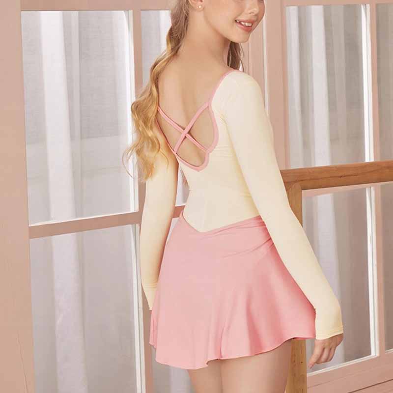 Z Girls Pink Long Sleeve Latin Dance Dresses Dance Wear