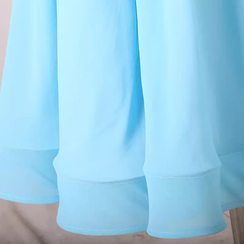 Customisable-Women's Embroider V-Neck DanceWear Ballroom Dance Dress